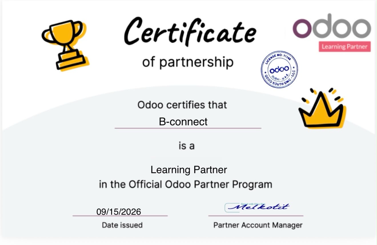 odoo certificate